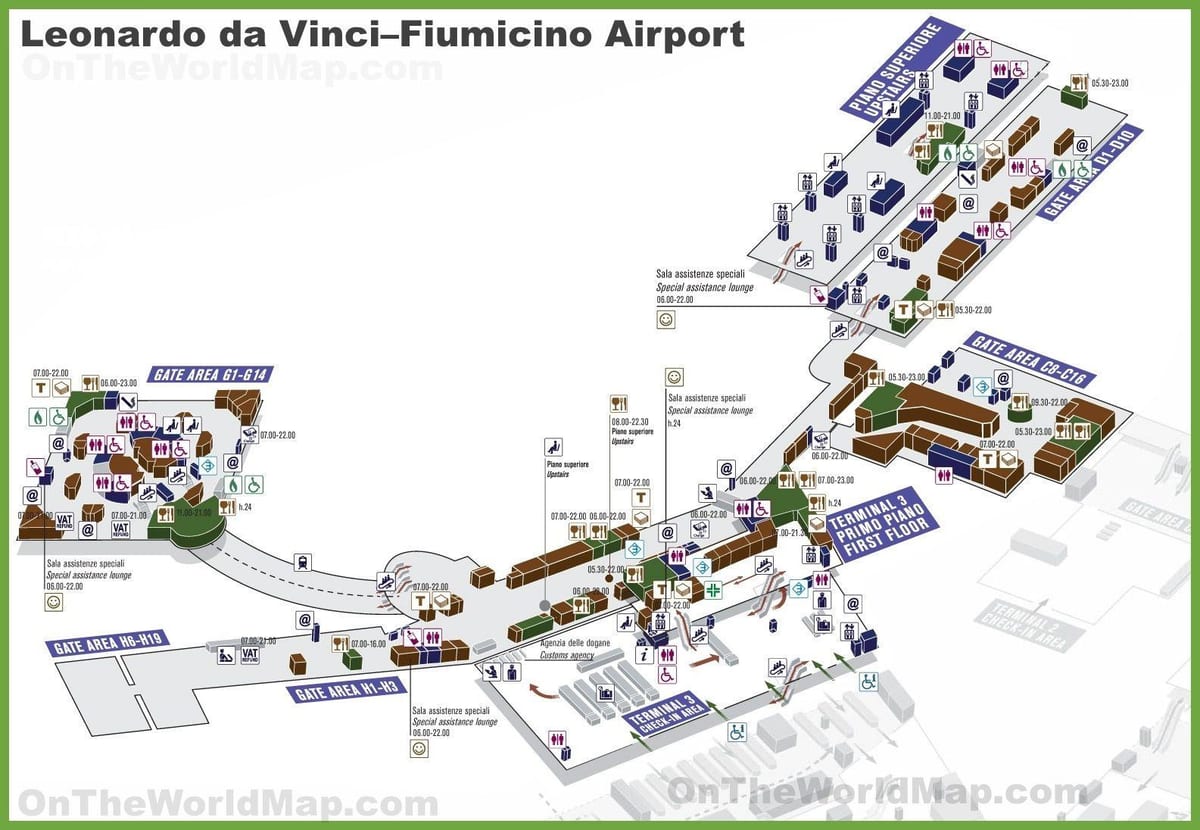 leonardo da vinci fiumicino خريطة