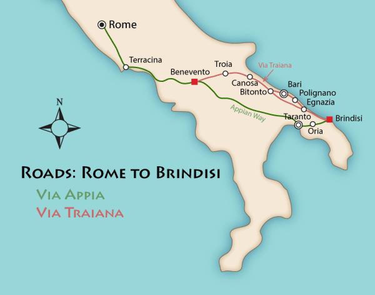 appian way إيطاليا خريطة