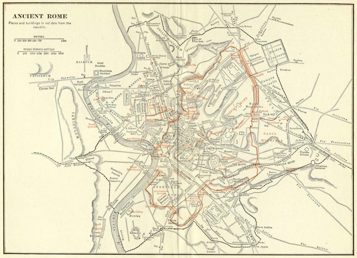 خمر خريطة روما