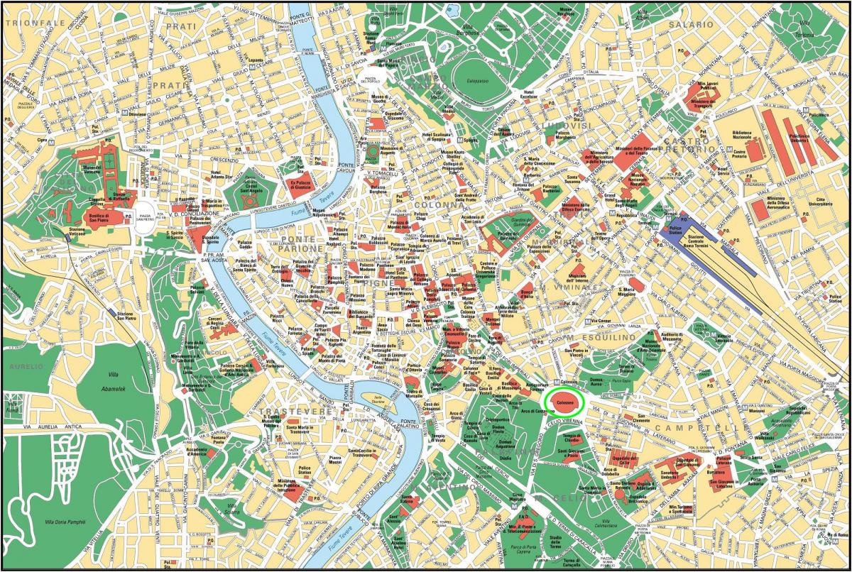 خريطة الكولوسيوم في روما