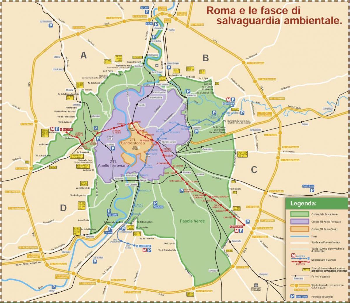روما ztl خريطة المنطقة