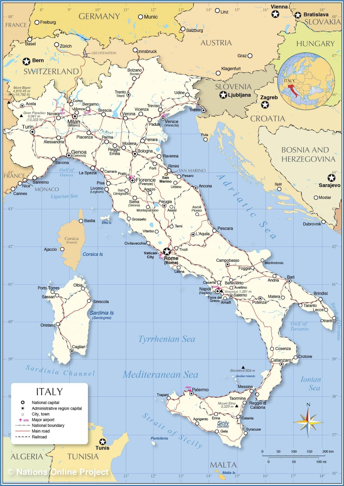 روما إيطاليا خريطة