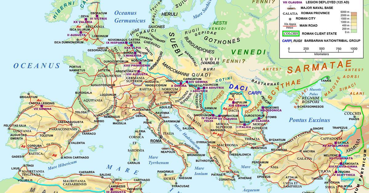 خريطة الإمبراطورية روما 