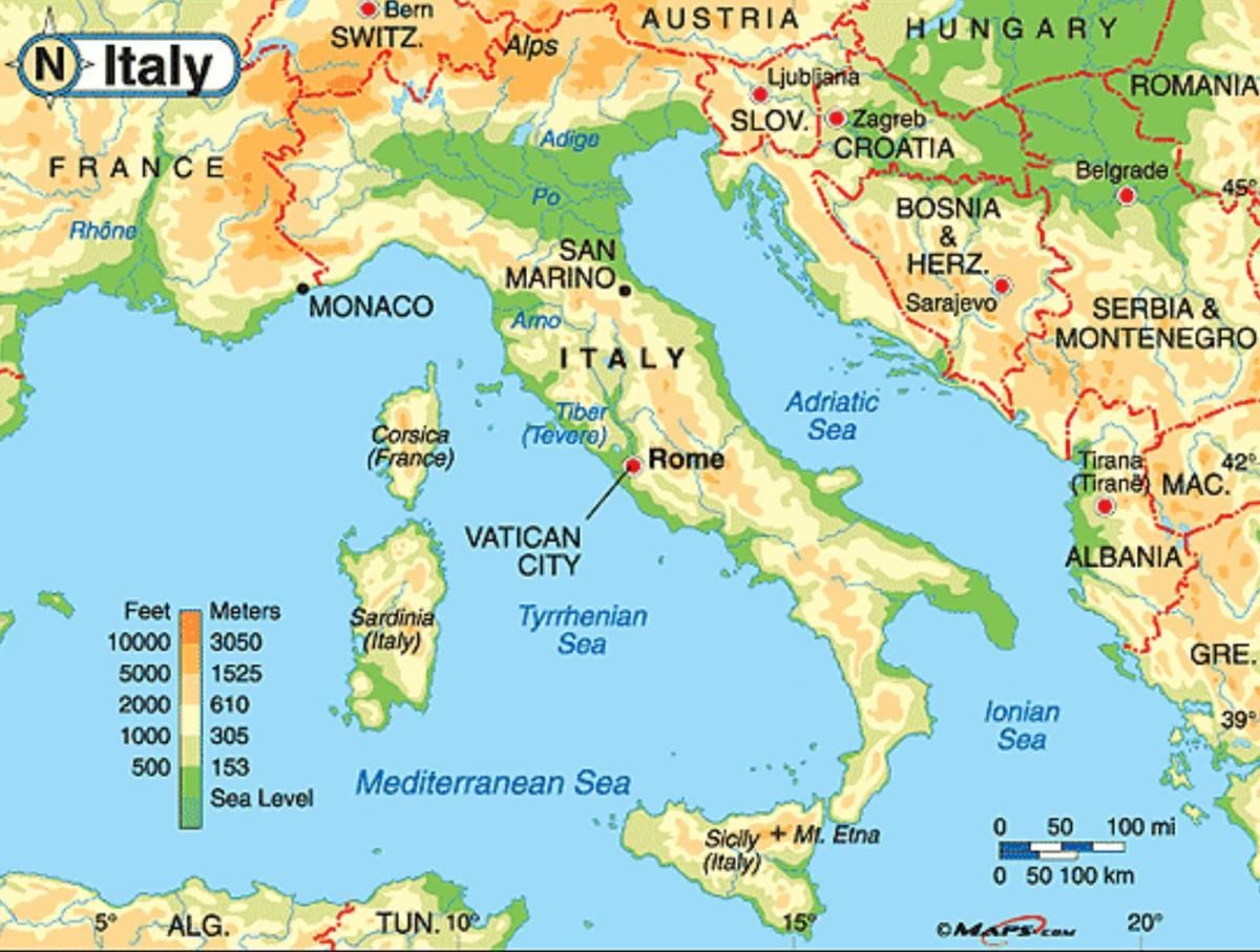 خريطة روما الجغرافيا