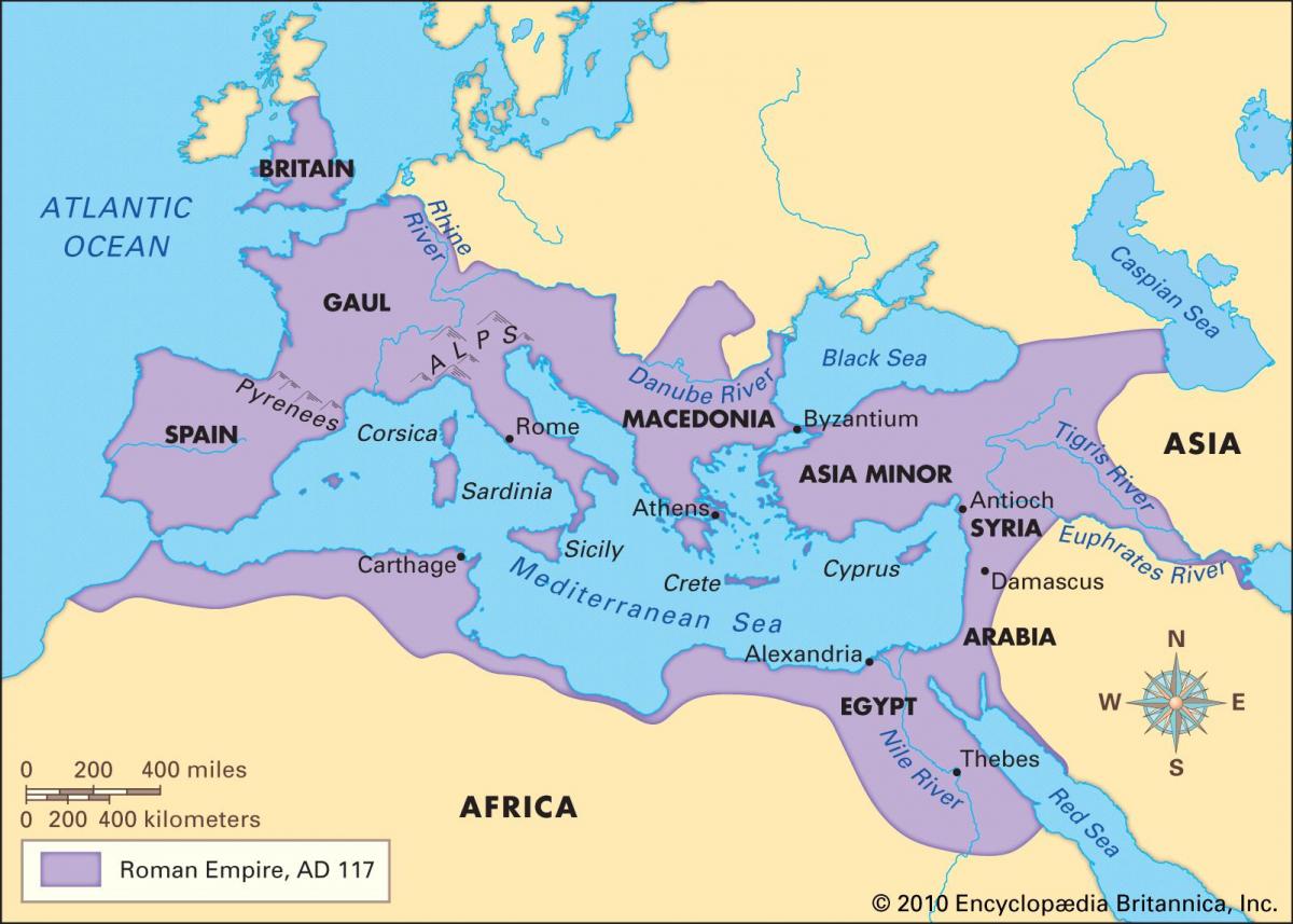 روما القديمة خريطة للأطفال