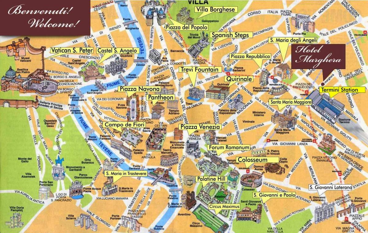 خريطة روما دليل