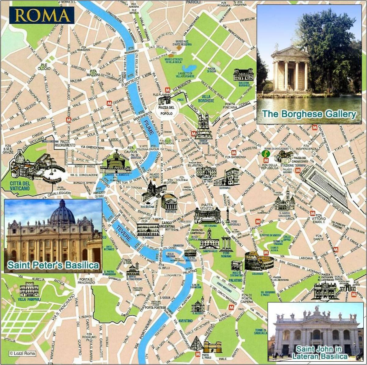 خريطة روما نقطة من الفائدة