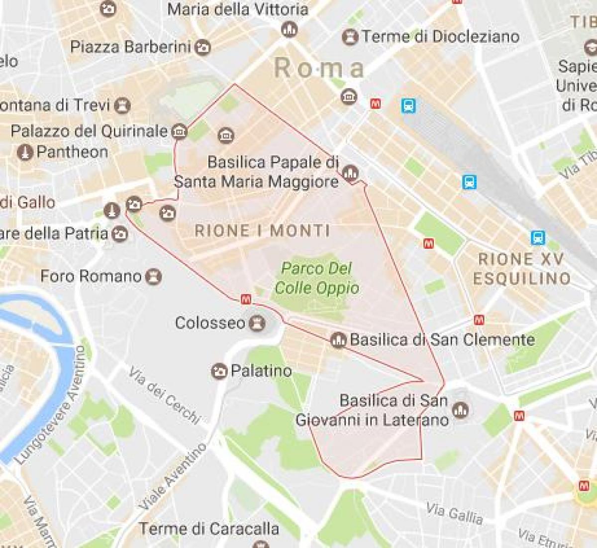 خريطة مونتي في روما