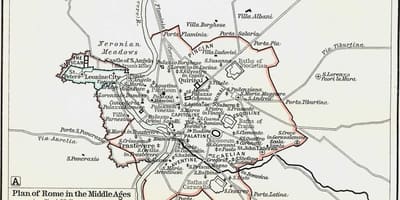 خريطة القرون الوسطى روما