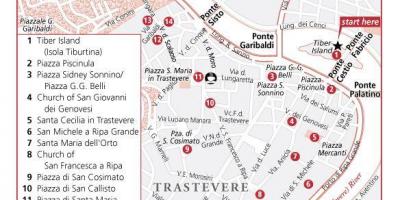 Trastevere حي روما خريطة