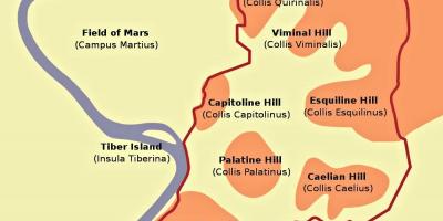 خريطة تلال روما 