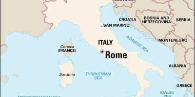 خريطة إيطاليا روما و المنطقة المحيطة