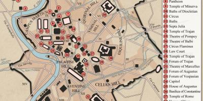 روما القديمة مدينة تخطيط خريطة