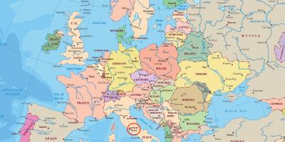 روما في أوروبا خريطة
