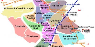 روما مناطق خريطة