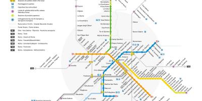 خريطة روما محطة مترو