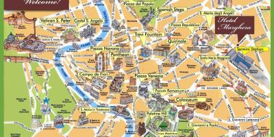 المعالم السياحية في روما خريطة