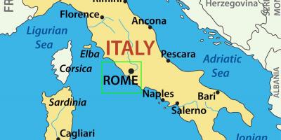 خريطة إيطاليا عرض روما